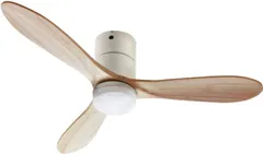 新品 JAVALO ELF ジャヴァロエルフ Modern Collection LED シーリングファン REAL wood blades 昼白色 JE-CF004M ホワイト シーリングライト 6~8畳用 3羽根 LED リモコン付 リアルウッド 木製羽根