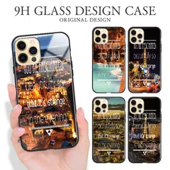 【F】【3cm】  iPhone14Pro iPhone 14Pro ガラス ハイブリッド スマホケース アイフォン14プロケース カバー 風景 夜景 デザイン TPU 耐衝撃 背面ガラス 9H 【受注生産】