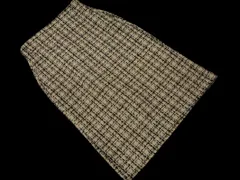 INDEX インデックス ツイード タイト スカート sizeM/アイボリーｘ黒 ◇■ レディース