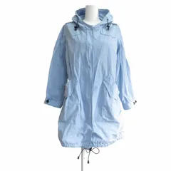 ダブルスタンダードクロージング ダブスタ DOUBLE STANDARD CLOTHING ナイロンフーデッドコート モッズコート ロング ライトブルー F フリーサイズのサムネイル