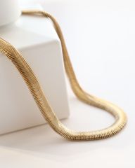 chunky snake chain vintage necklace スネーク チェーン チャンキー ゴールドカラー ヴィンテージ ネックレス 8㎜