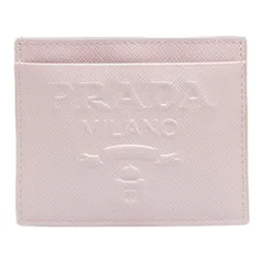 プラダ エンボス カードケース パスケース 名刺入れ ピンク レザー レディース PRADA【1-0116225】のサムネイル