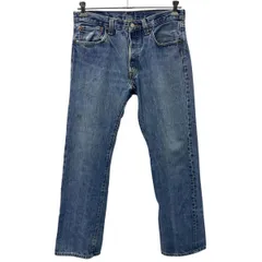 Levi's 501 デニムパンツ W33 インディゴブルー リーバイス ボタンフライ コットン100％ アメカジ ジーンズ 古着卸 アメリカ仕入 2507-453