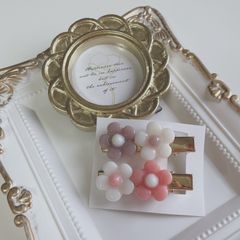 ヘアクリップ　デイジー　花　ハンドメイド