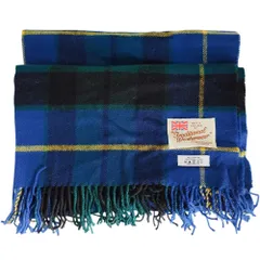 トラディショナルウェザーウェア　ブルー系マフラー　ストール　スコットランド CASHMERE MUFFLER カシミヤマフラー｜ブラックウォッチ｜Goods