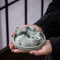 翡翠 雲型香炉 淡い緑色 - メルカリ