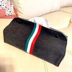 No.521 アルカンターラ生地　置き型ティッシュボックスケース　ハンドメイド