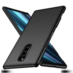 【新着商品】for Sony Xperia 1 J9150 SO-03L SOV40 / XZ4 ケース ブラック 耐衝撃 落下防止 xperia 1 J9150 SO-03L SOV40 / XZ4 軽・薄型 ストラップホール付き 柔軟 砂艶消しの質感 ほこ
