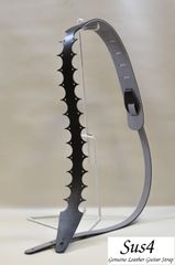 当店オリジナル  ハンドメイド&国内生産　本革ギターストラップ Genuine Leather Guitar Strap(フィッシュボーン)ブラック 飾有り