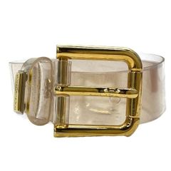 DOLCE&GABBANA ドルチェ&ガッバーナ ドルガバ ベルト アクセサリー 小物 PVC クリア ゴールド金具【サイズ 75/30】