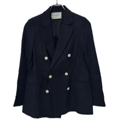 UNITED ARROWS ユナイテッドアローズ UWSC リネン ダブルブレザー ジャケット 1522-144-0280 ネイビー 36