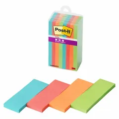 スリーエム ポストイット 強粘着ふせん マルチカラー1 45枚×8パッド 75×25mm 500SS-MC-1N （1点）