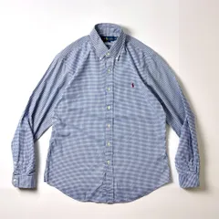 POLO Ralph Lauren ポロ ラルフローレン ボタンダウンシャツ BDシャツ L ギンガムチェック 長袖 コットンシャツ ポニー刺繍 ワンポイントロゴ カジュアルシャツ トラッド アメカジ メンズ 古着