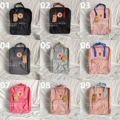 【9色選択可能】期間限定！特別価格★FJALLRAVEN Kanken フェールラーベン カンケンバッグ ショルダーバッグ 防水 軽量 大容量 2way バックパック リュックバックパック男女兼用 子供用 ブラック/ピンク【7L/16L/20L】
