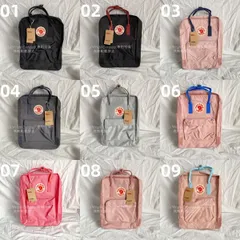 【9色選択可能】期間限定！特別価格★FJALLRAVEN Kanken フェールラーベン カンケンバッグ ショルダーバッグ 防水 軽量 大容量 2way バックパック リュックバックパック男女兼用 子供用 ブラック/ピンク【7L/16L/20L】