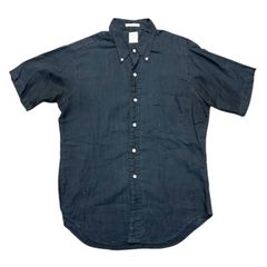 ARROW アロー ■【 60s'～70s' Vintage Button Down Shirt 】ヴィンテージ ブラック ボタンダウン 半袖 シャツ