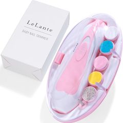 LeLante 【保育士推薦】 赤ちゃん 電動爪やすり 電動爪けずり ベビー 電動 爪切り つめきり つめやすり つめけずり 赤ちゃん用 (ピンク)