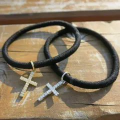 クロスブレスレット ゴールド シルバー お揃い アクセサリー メンズ