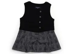  コムサデモード COMME CA DU MODE ジャンパースカート 80 女の子 黒×グレー 子供服 ベビー服 キッズ（1335668）