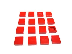 レゴ★未使用！赤色の１×１タイル１６点セット