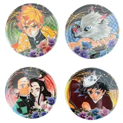 鬼滅の刃  コレクション缶バッジ  4種セット　( 竈門炭治郎 / 竈門禰豆子 & 我妻善逸 & 嘴平伊之助 & 真菰 )