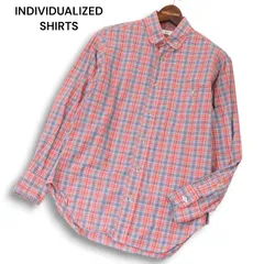 USA製★ INDIVIDUALIZED SHIRTS インディビジュアライズドシャツ 通年★長袖 ボタンダウン チェック シャツ Sz.S~M位 メンズ