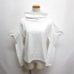 リミフゥ LIMI feu 長袖 デザイン カットソー 02 白 ホワイト LE-T32-030 オフタートル 日本製 ヨウジヤマモトのサムネイル