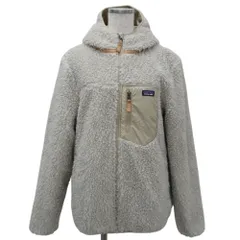美品 23AW patagonia パタゴニア キッズ・リバーシブル・レディ・フレディ・ボア フーディジャケット XXL/16-18 ベージュ レディース 古着 中古 USED