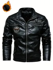 ジャケット レザージャケット メンズ 革ジャン フライトジャケット ミリタリージャケット 刺繍 立ち襟 ブルゾン 大きいサイズ 個性 かっこいい 韓国メンズ レディース バイク 50代 春 夏 おしゃれ オフィス カジュアル 通勤 ノーカラー 秋 冬 黒