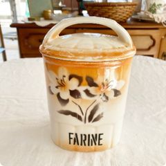 フランス アンティーク ティン缶 キャニスター CAFE 鳥 お花 キジ
