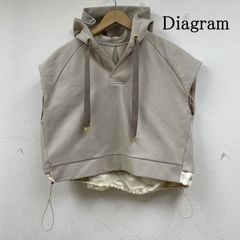 Diagram ダイアグラム その他トップス GRACE CONTINENTAL クロップト ジャージトップ 袖なし ノースリーブ パーカー 0324342081