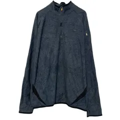 Champion フリース ジャケット チャンピオン L ダークグレー ハーフジップ ラグラン ワンポイント ロゴ 古着卸 アメリカ仕入 a610-7496