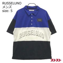 RUSSELUNO】ラッセルノ 半袖ポロシャツ アニマル柄 ブラック系 - メルカリ