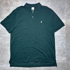 BROOKS BROTHERS  ポロシャツ  XXL size  グリーン  緑  ブルックスブラザーズ  半袖  オーバーサイズ  ワンポイント  ロゴ  刺繍  古着