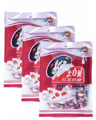 【3点セット】あずき味 大白兎ミルクキャンディー 200g　WHITE RABBIT　懐かしい　麦芽糖　ヌガー