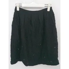 ◇ EPOCA エポカ 花柄 膝丈 フレア スカート サイズ 40 ブラック レディース  【1204200001723】