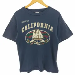 ミラー MILLER 80-90s USA製 marine print tee ヨット ドルフィン プリント Tシャツ レディース import：M 