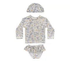 ☆ パープル×Bタイプ ☆ 90CM ☆ 水着 女の子 子供 上下セット かわいい キッズ 水着 女の子 上下セット セパレート ラッシュガード スイムウェア キッズ水着 みずぎ 子供水着 長袖 柄 上下 セット こども 子供 子ども 水遊び ガールズ