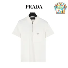【今日WTO】Prada 25SS ポケット付き セミジップ ショートスリーブポロシャツ-AG14