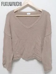 ◇ URBAN RESEARCH DOORS アーバンリサーチ ドアーズ 長袖 ニット Vネック セーター one ベージュ レディース 【中古】 【1002800625116】