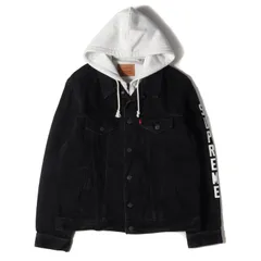 シュプリーム Levis フード付き デニム トラッカージャケット 黒白 Lのサムネイル