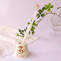 マニー　ノンブル　陶器　ハブラシスタンド　ピンク・３のサムネイル