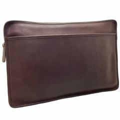 【kaz】COACH ダークブラウン　レザー ケース 良品 COACH コーチ F70479 ドキュメントケース ダークブラウン 茶