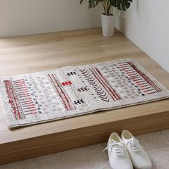 イケヒコ 玄関 選べる マット 長方形 単品 マリア ベージュ 約50×80cm 厚み 約11mm トルコ製 へたりにくい 耐久性 弾力性 抗菌防臭 消臭 ギャベ柄 洗濯不可 おしゃれ ふわふわ #1310650021701 0