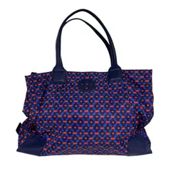 ♪1658 トリーバーチ 折り畳みトートバッグ ブルー ナイロントートバッグ