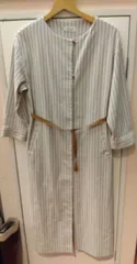 M17 ヒューマンウーマン HUMAN WOMAN ストライプ柄 コートワンピーズ シンプル カジュアル