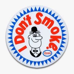 ステッカー ESSO エッソ I Don't Smoke