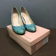 WASHINGTON GINZA/銀座ワシントン　パンプス　24.5　ヘビ柄　中古品