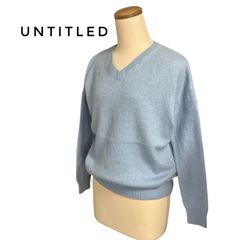 UNTITLED アンタイトル　ニット　セーター　ブルー　青　レディース