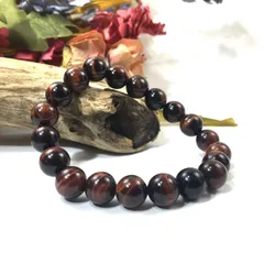 シンプル レッドタイガーアイ パワーストーン ブレスレット 天然石 10mm 天然石 メンズ・レディース 男性・女性 数珠ブレス 開運  [3]